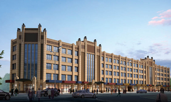 陜煤建設天工公司雅荷中央廣場1#、2#樓封頂